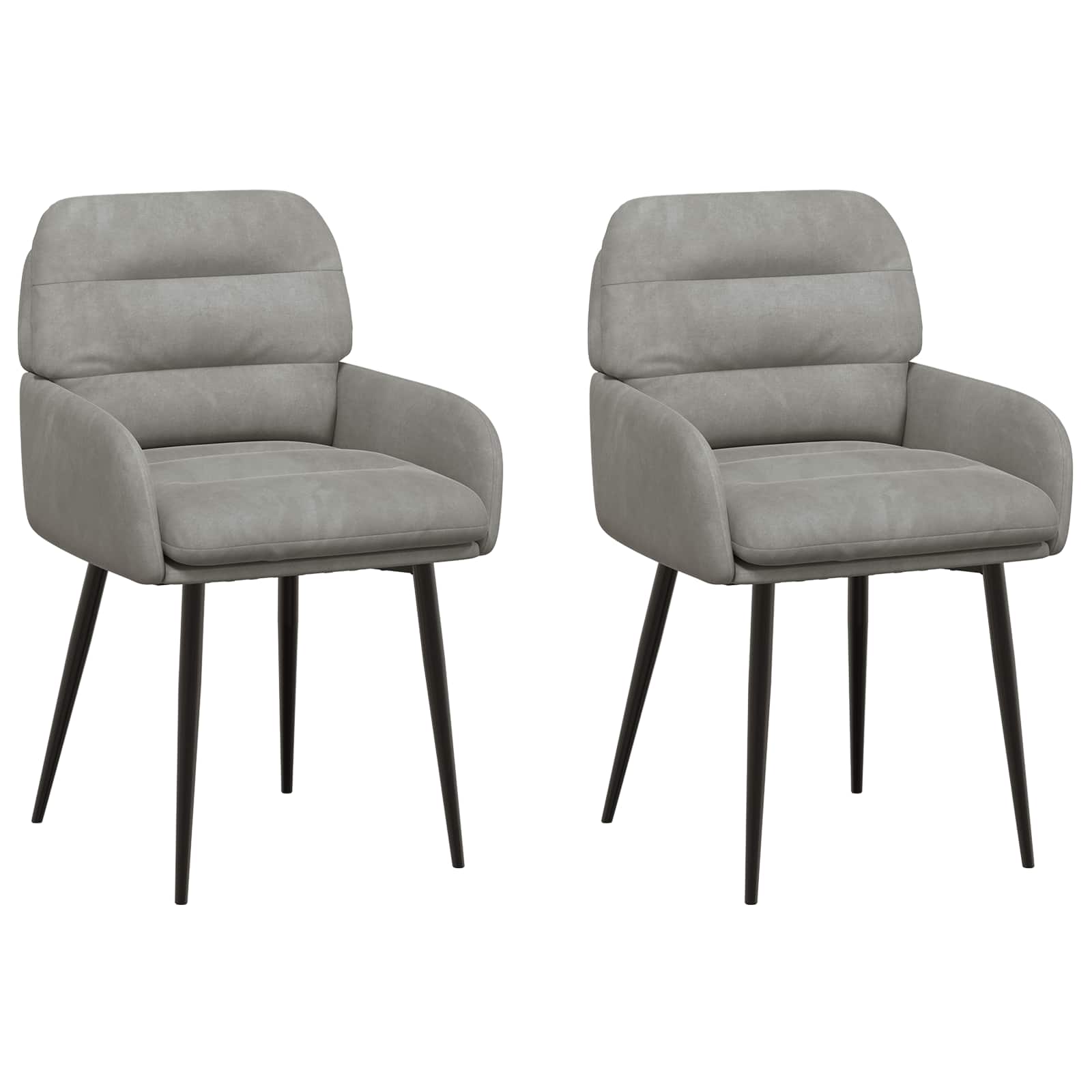 vidaXL Krzesła jadalne 2 pcs Welur jasnoszary 59 x 59,5 x 90 cm