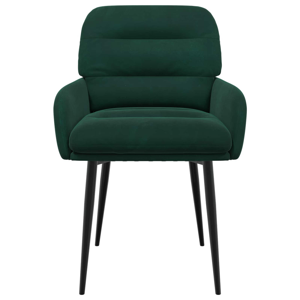 vidaXL Krzesła jadalne 2 pcs Welur Ciemnozielony 59 x 59,5 x 90 cm