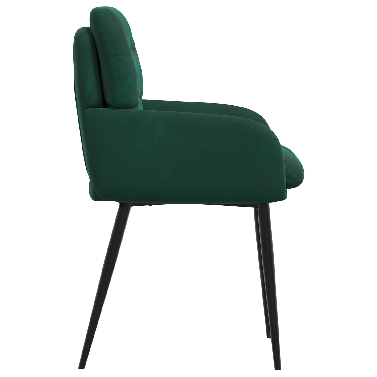 vidaXL Krzesła jadalne 2 pcs Welur Ciemnozielony 59 x 59,5 x 90 cm