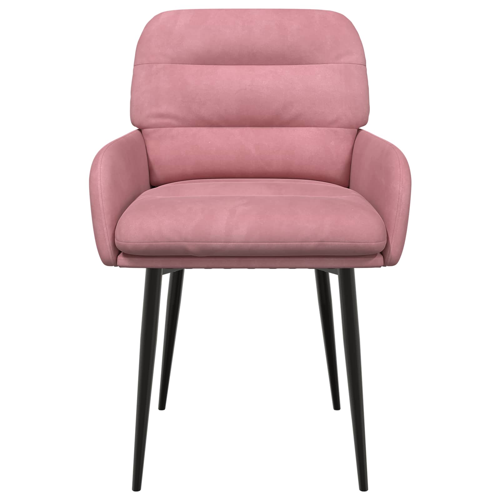 vidaXL Krzesła jadalne 2 pcs Welur różowy 59 x 59,5 x 90 cm