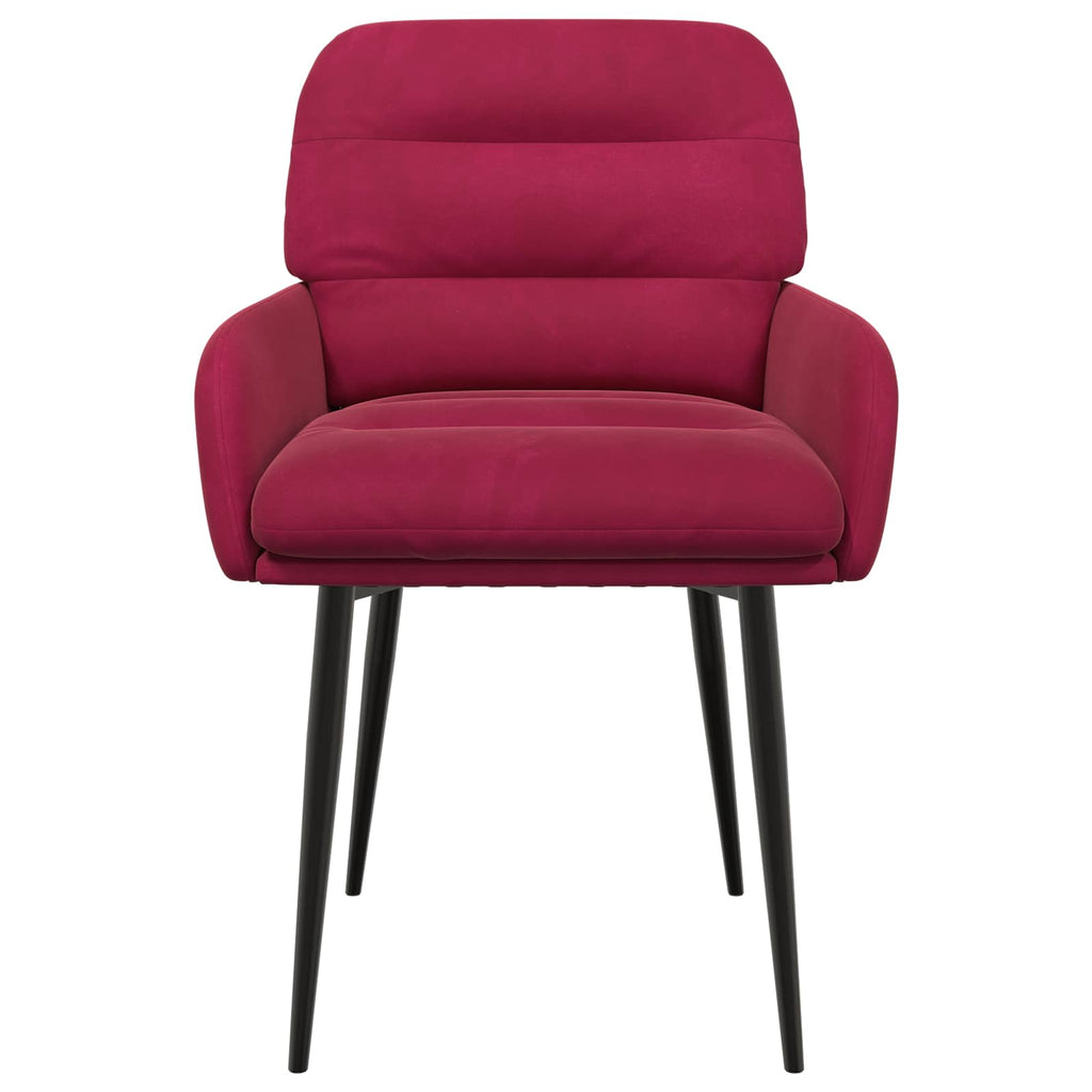 vidaXL Krzesła jadalne 2 pcs Welur Czerwone wino 59 x 59,5 x 90 cm