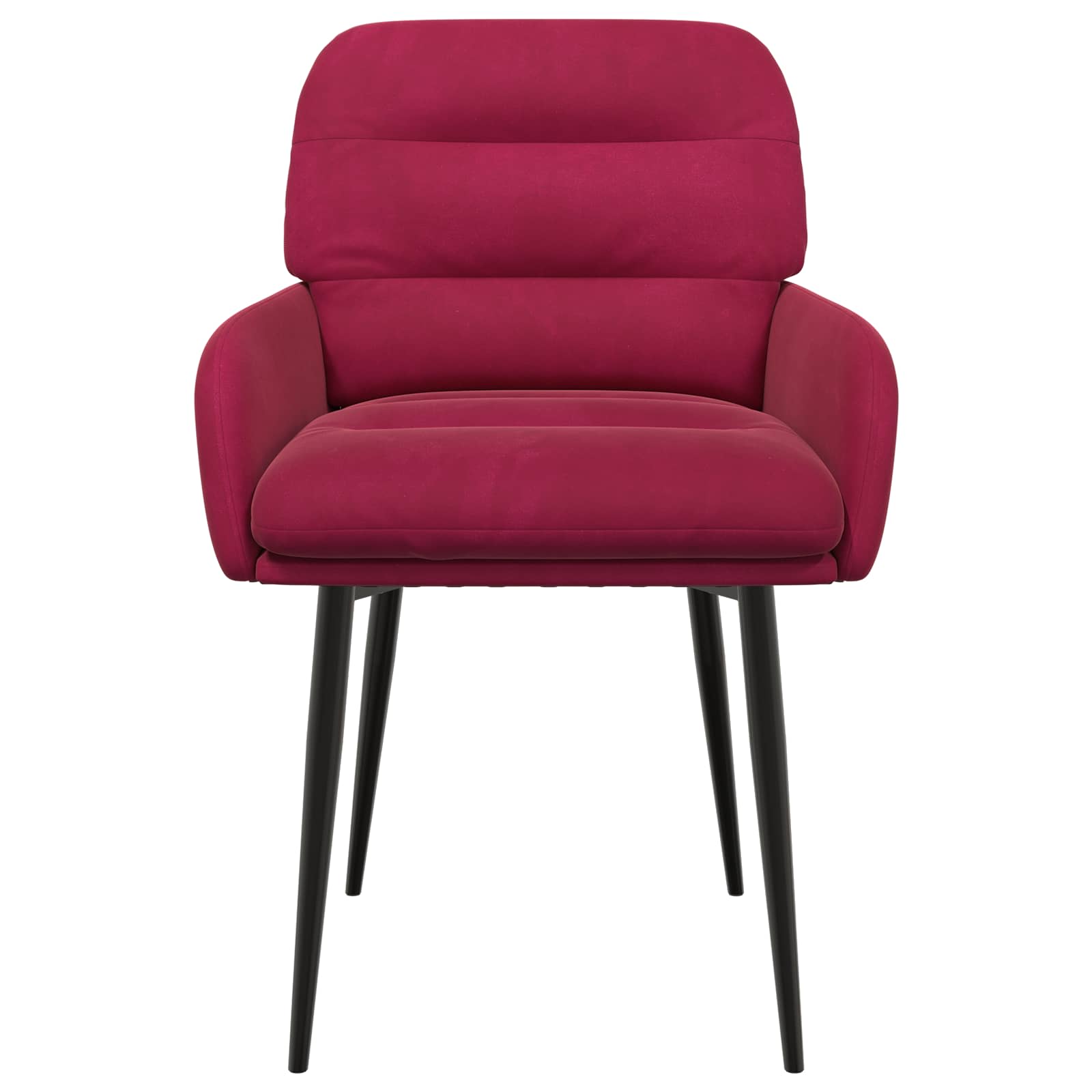 vidaXL Krzesła jadalne 2 pcs Welur Czerwone wino 59 x 59,5 x 90 cm
