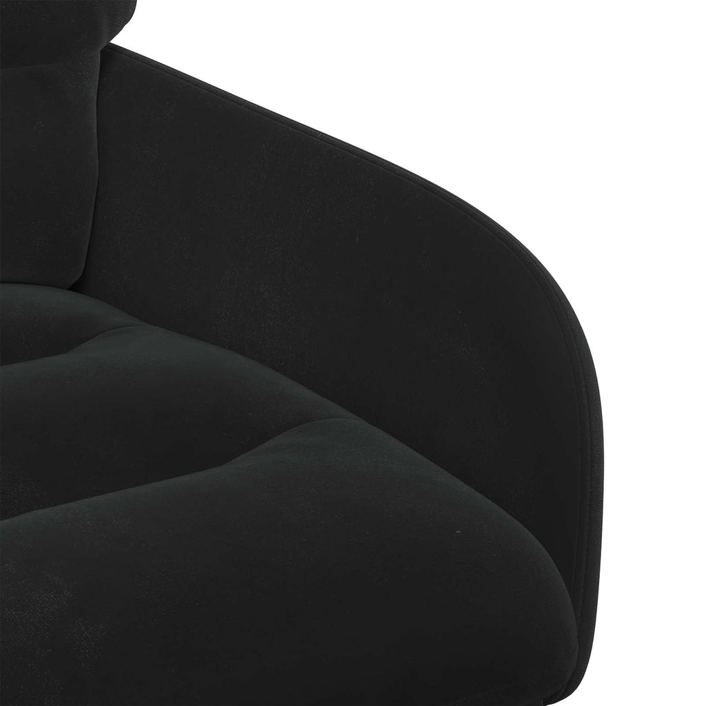 vidaXL Krzesła jadalne 2 pcs Welur Czarny 59 x 59,5 x 90 cm