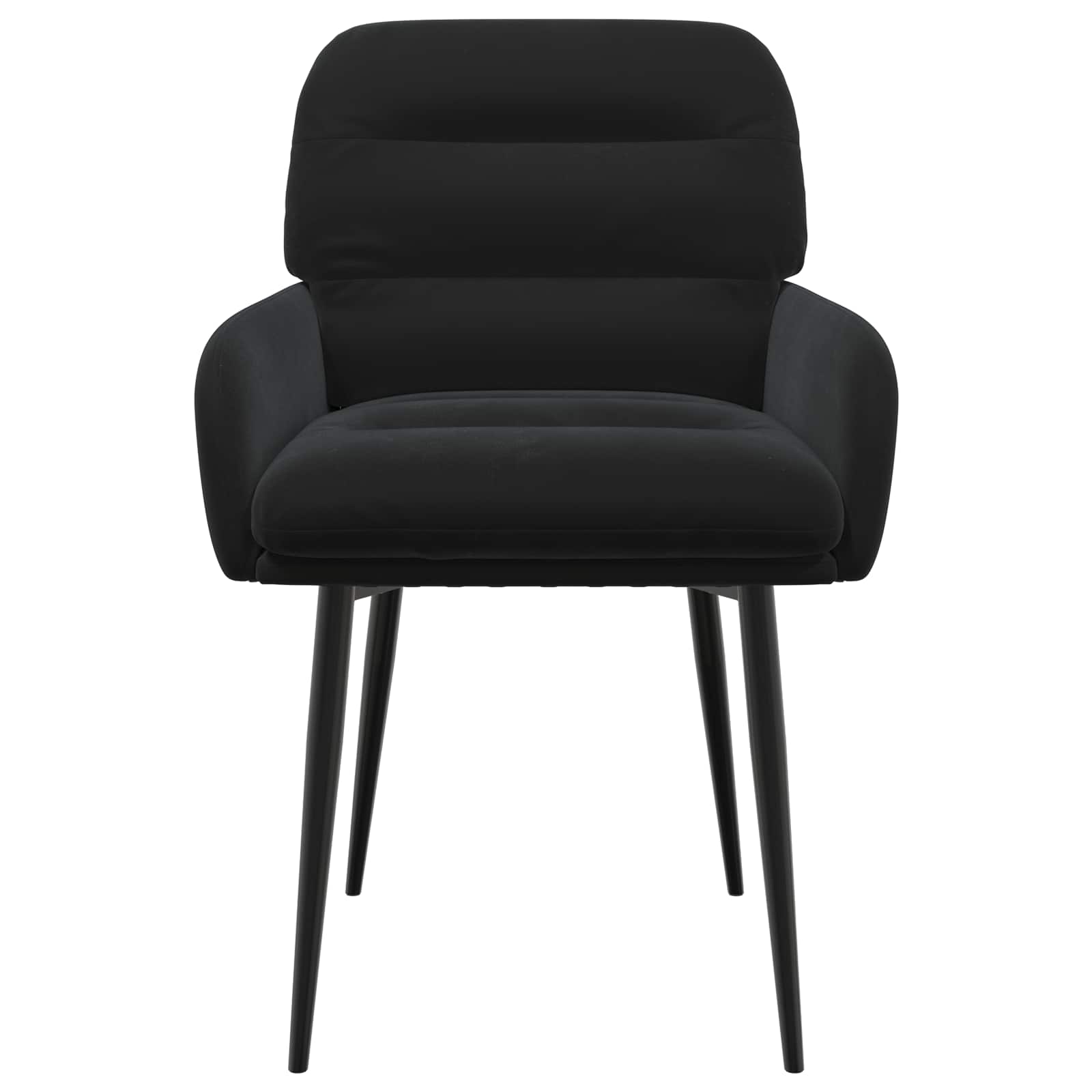 vidaXL Krzesła jadalne 2 pcs Welur Czarny 59 x 59,5 x 90 cm