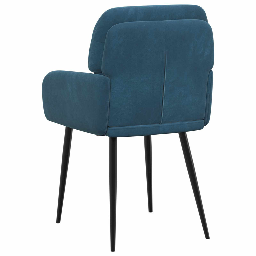 vidaXL Krzesła jadalne 2 pcs Welur niebieski 59 x 59,5 x 90 cm