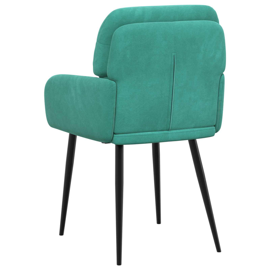 vidaXL Krzesła jadalne 2 pcs Welur Turkusowy 59 x 59,5 x 90 cm