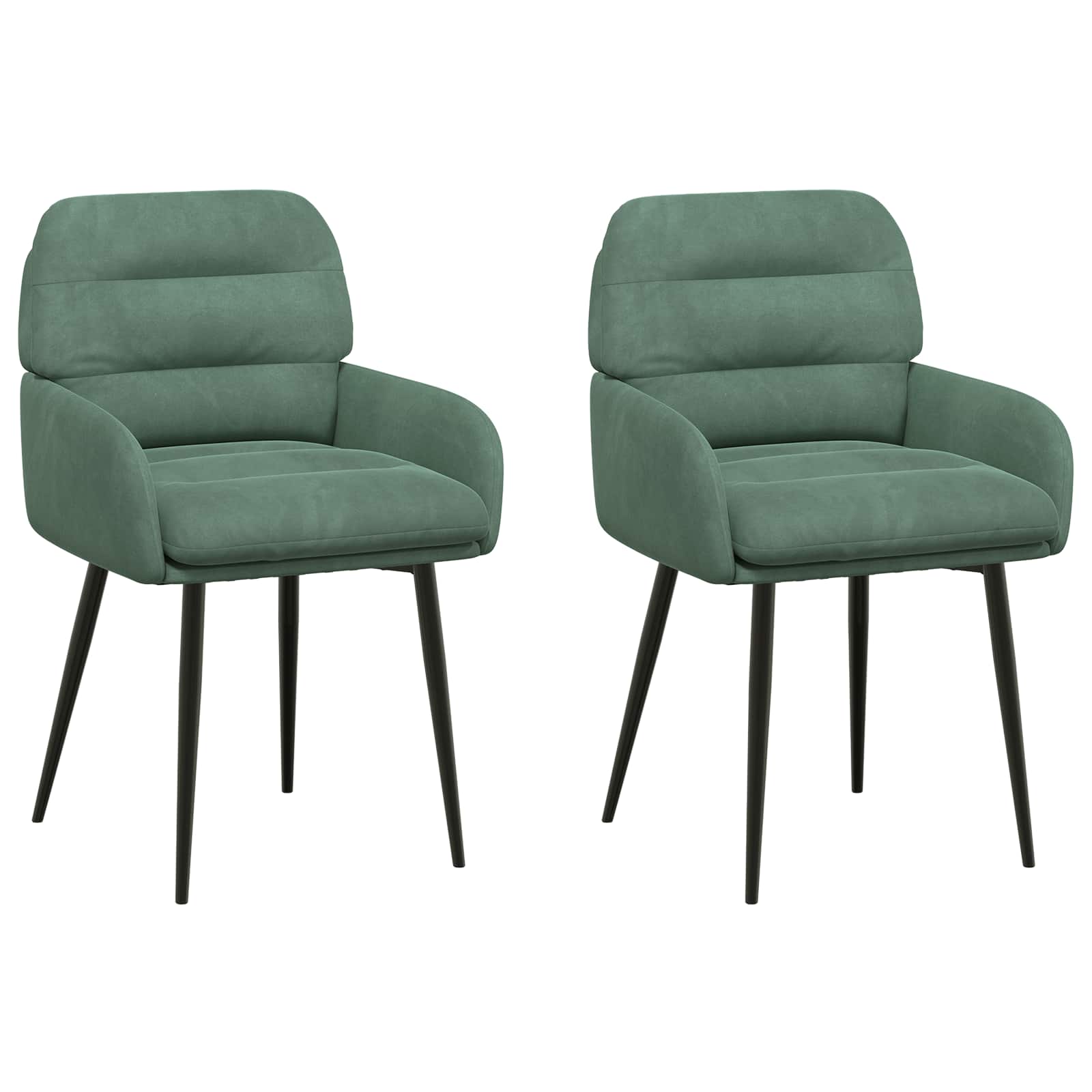 vidaXL Krzesła jadalne 2 pcs Welur Zielony morski 59 x 59,5 x 90 cm