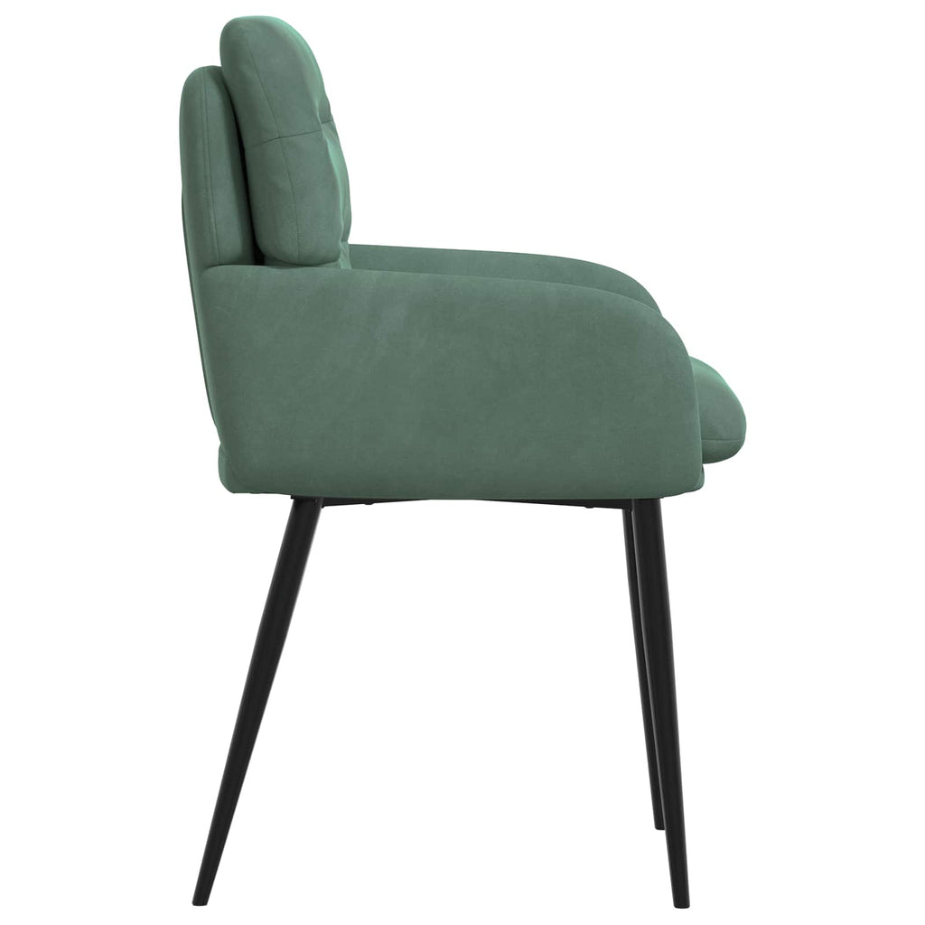 vidaXL Krzesła jadalne 2 pcs Welur Zielony morski 59 x 59,5 x 90 cm
