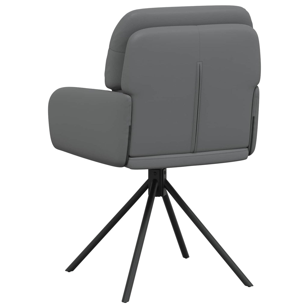 vidaXL Obrotowe krzesła jadalniane 2 pcs Ekoskóra Szary