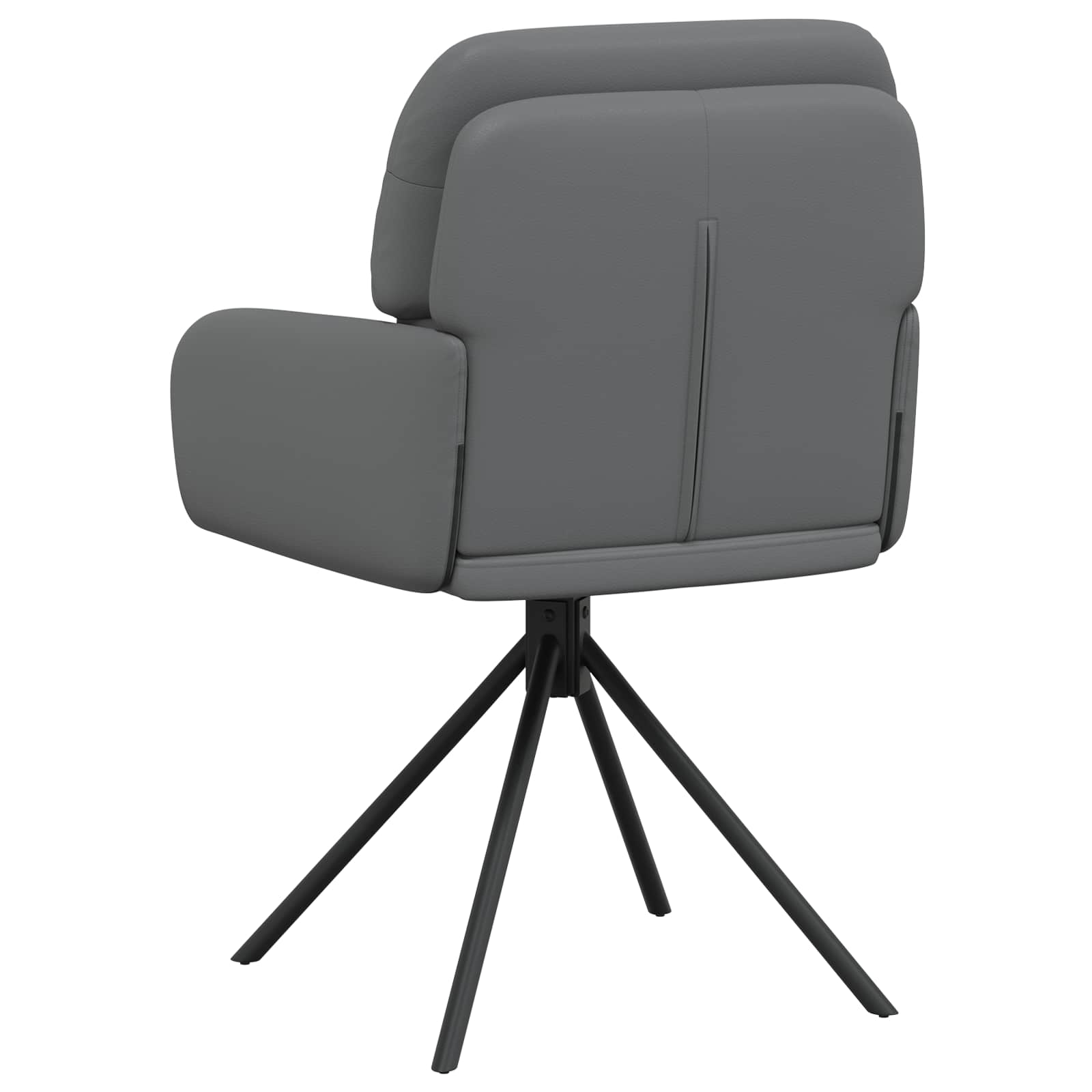 vidaXL Obrotowe krzesła jadalniane 2 pcs Ekoskóra Szary