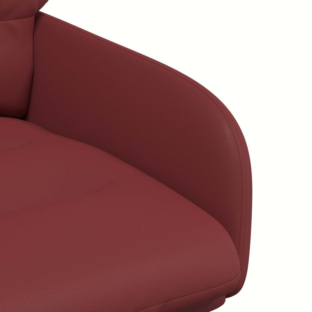 vidaXL Obrotowe krzesła jadalniane 2 pcs Ekoskóra Czerwone wino