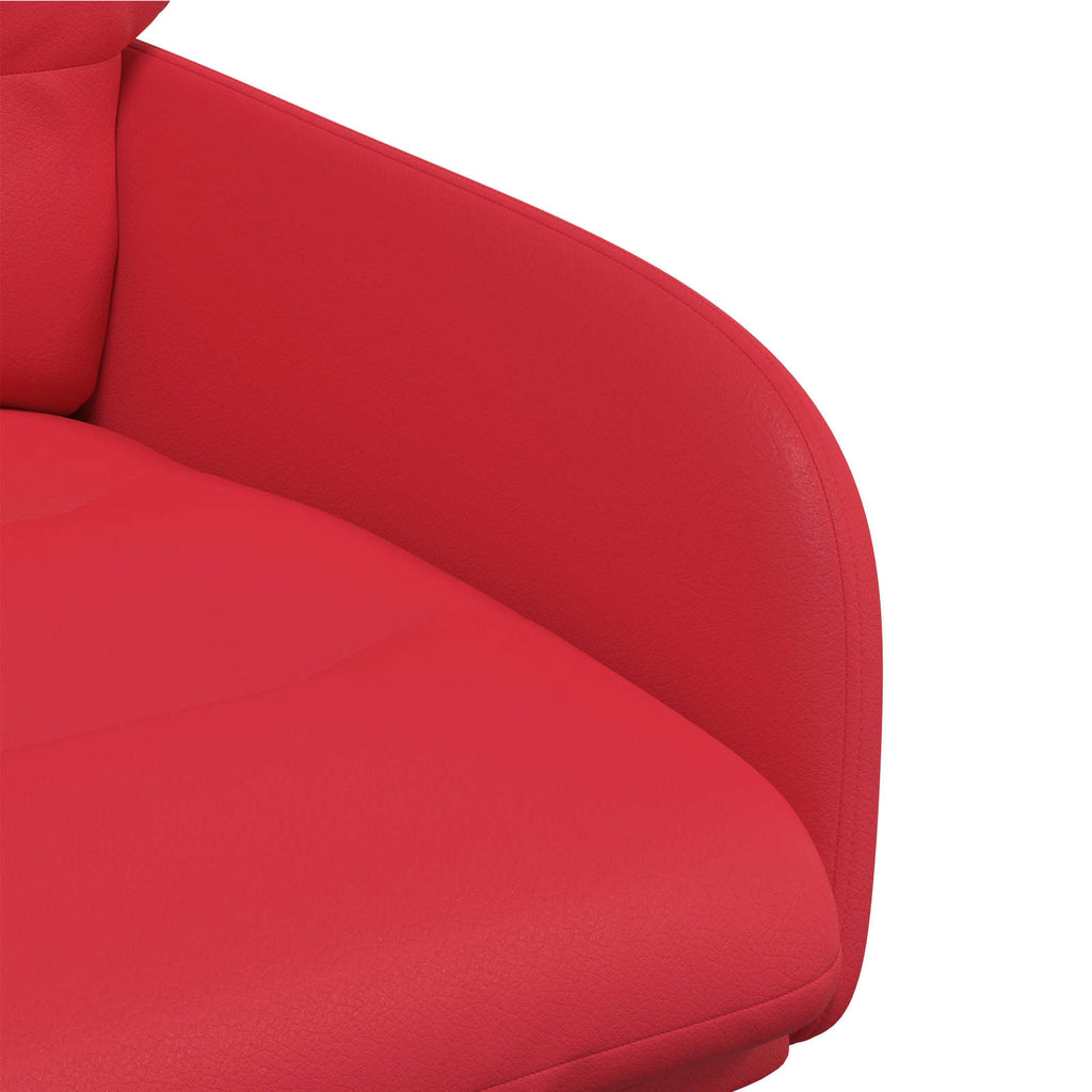 vidaXL Obrotowe krzesła jadalniane 2 pcs Ekoskóra czerwony