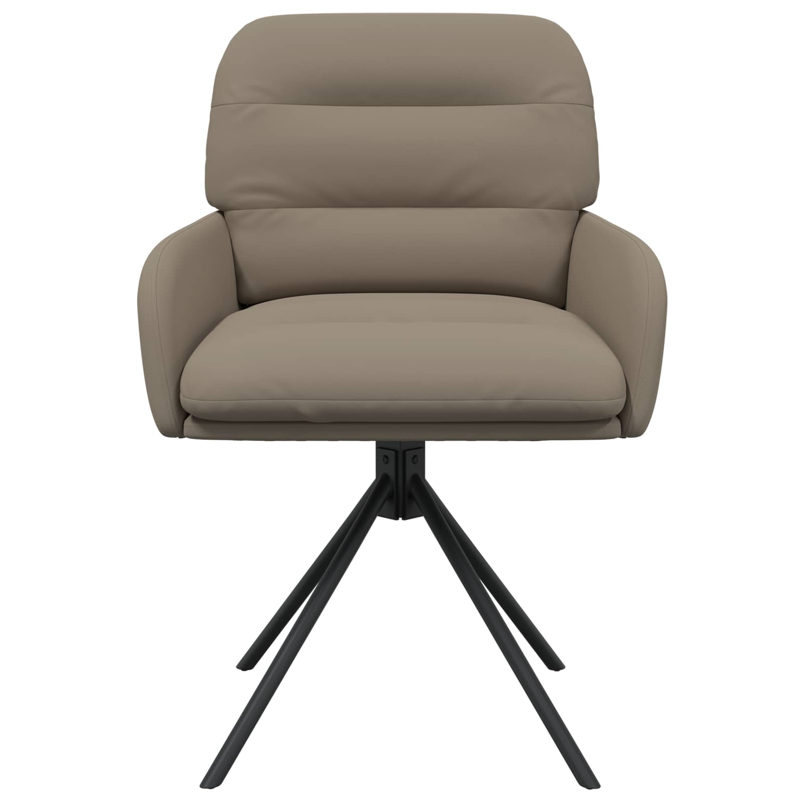 vidaXL Obrotowe krzesła jadalniane 2 pcs Ekoskóra Cappuccino