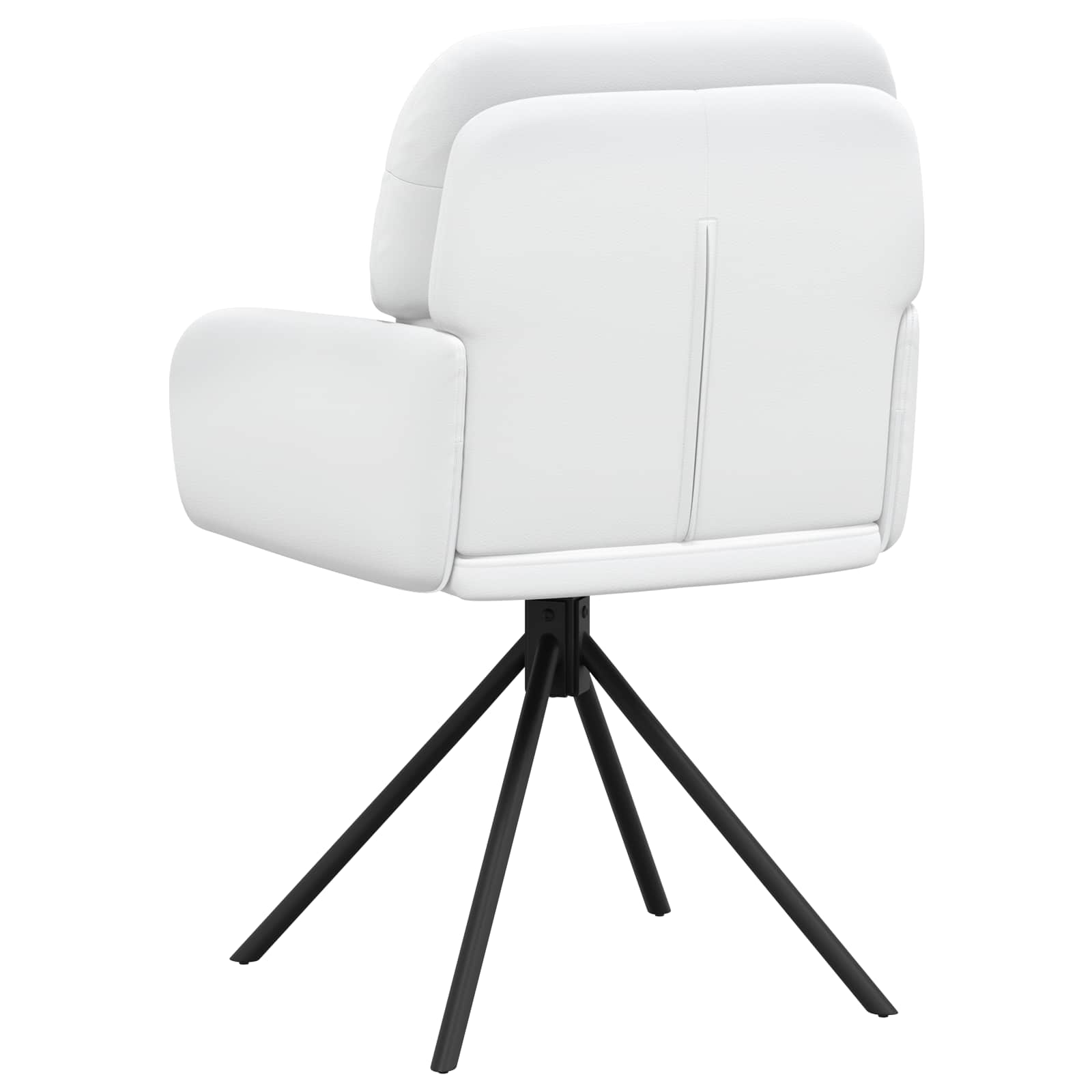 vidaXL Obrotowe krzesła jadalniane 2 pcs Ekoskóra Biały