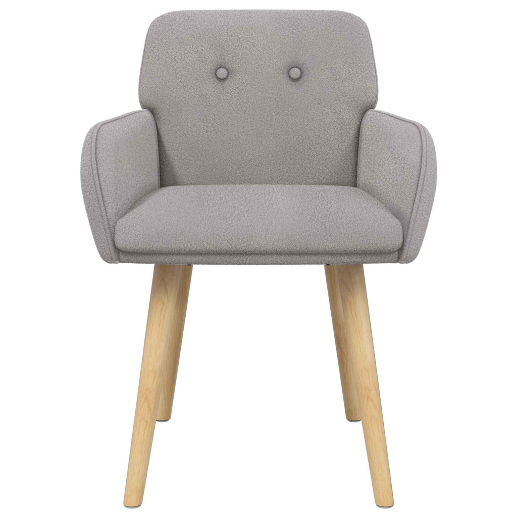 vidaXL Krzesła jadalne 2 pcs Bouclé jasnoszary 59 x 57 x 85 cm