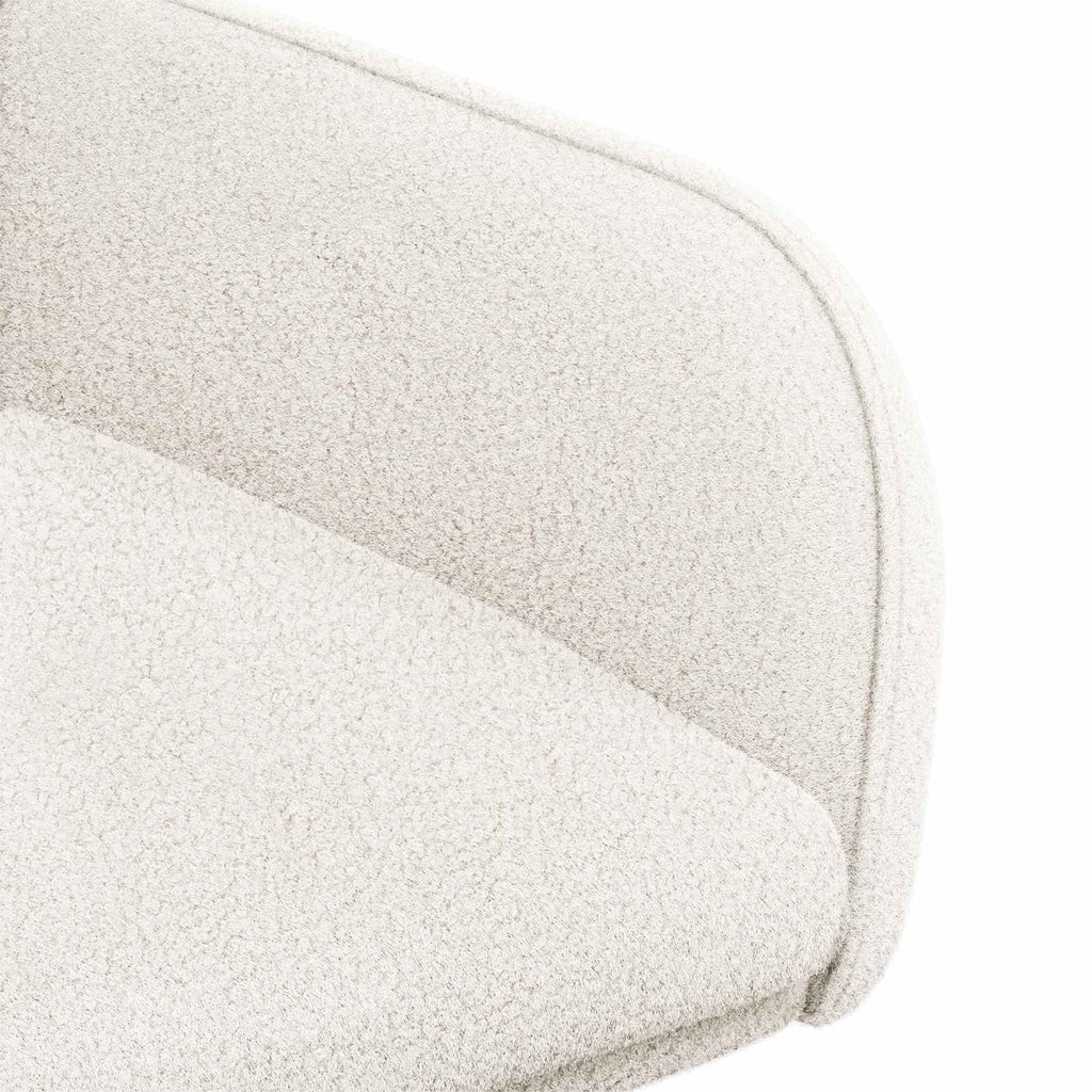 vidaXL Krzesła jadalne 2 pcs Bouclé kremowy 59 x 57 x 85 cm
