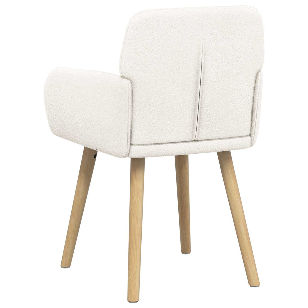 vidaXL Krzesła jadalne 2 pcs Bouclé kremowy 59 x 57 x 85 cm