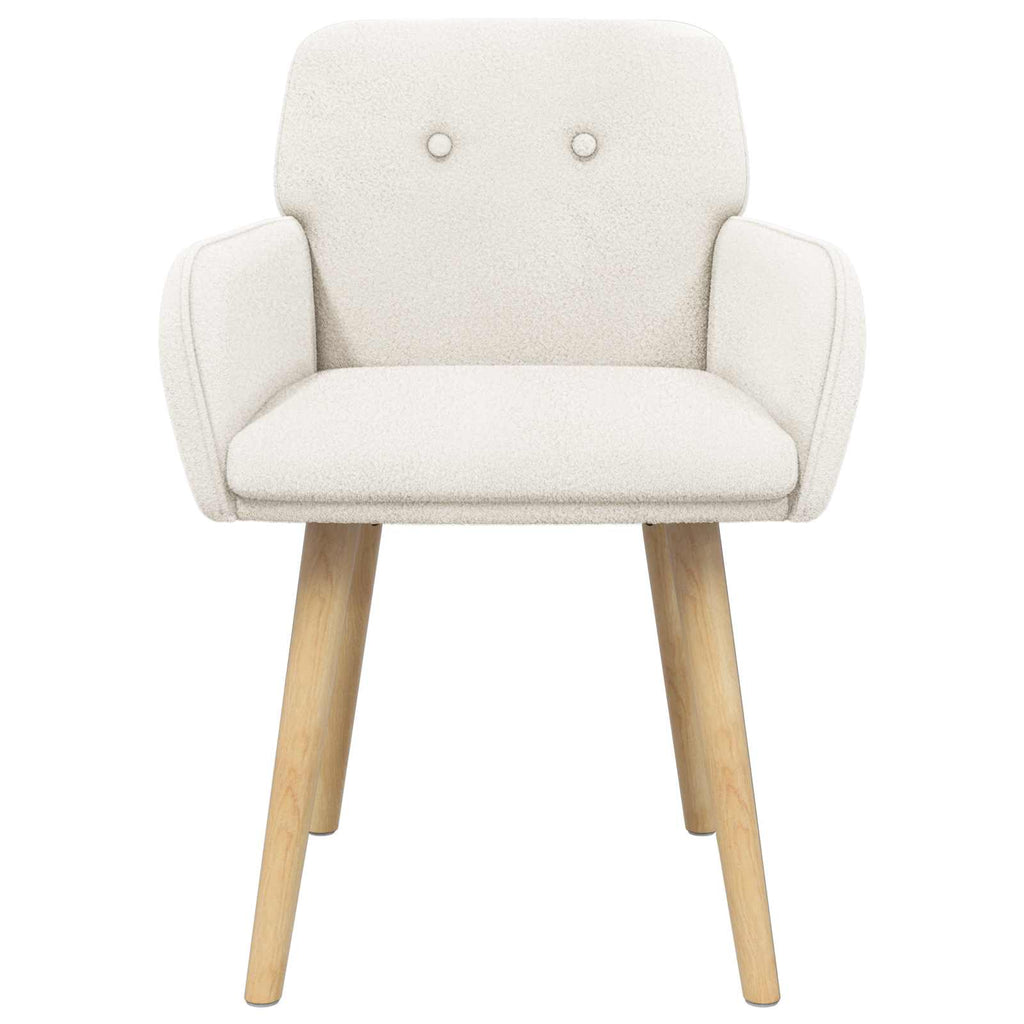 vidaXL Krzesła jadalne 2 pcs Bouclé kremowy 59 x 57 x 85 cm