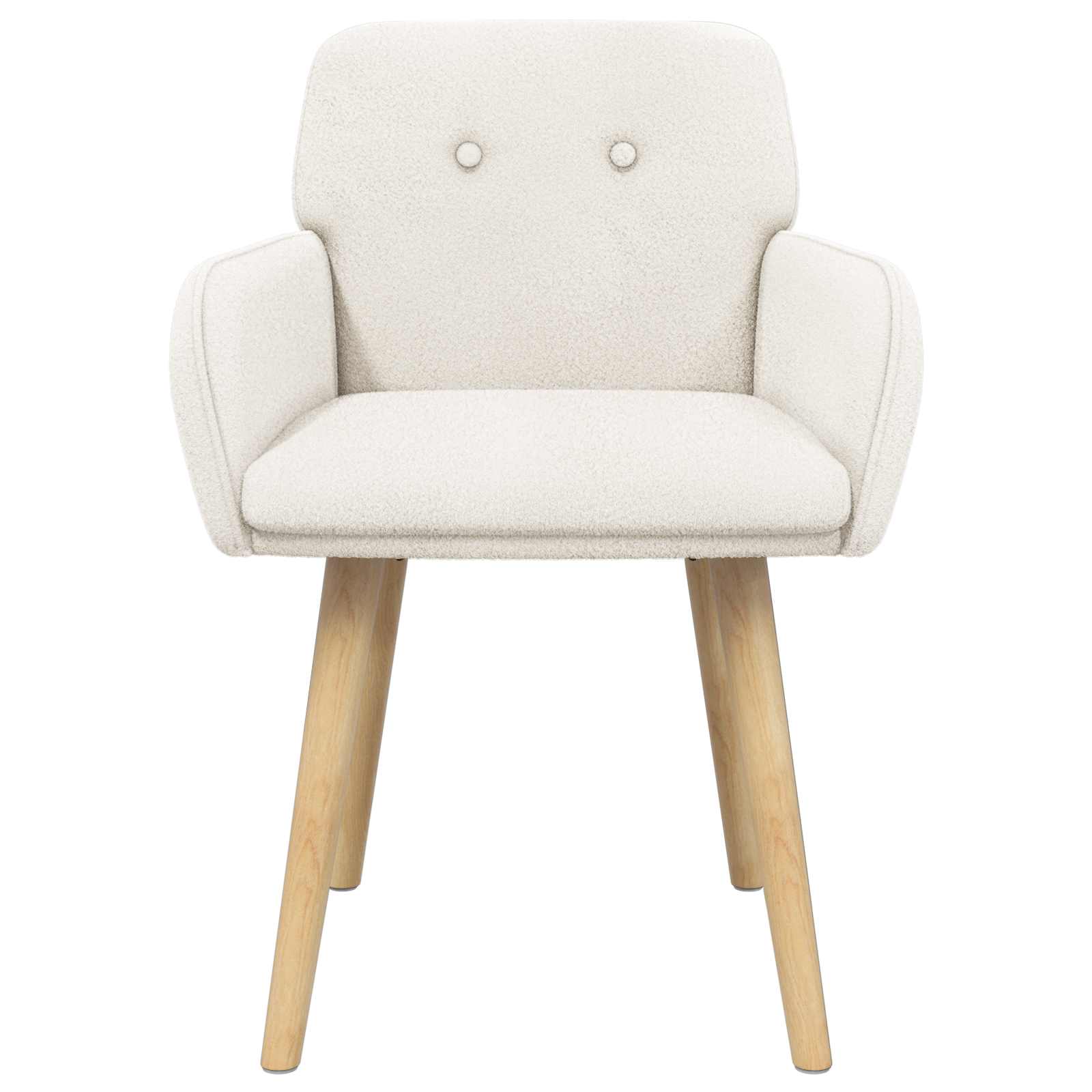 vidaXL Krzesła jadalne 2 pcs Bouclé kremowy 59 x 57 x 85 cm