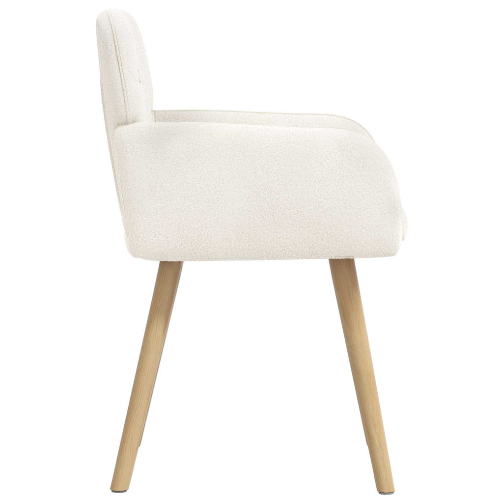 vidaXL Krzesła jadalne 2 pcs Bouclé kremowy 59 x 57 x 85 cm