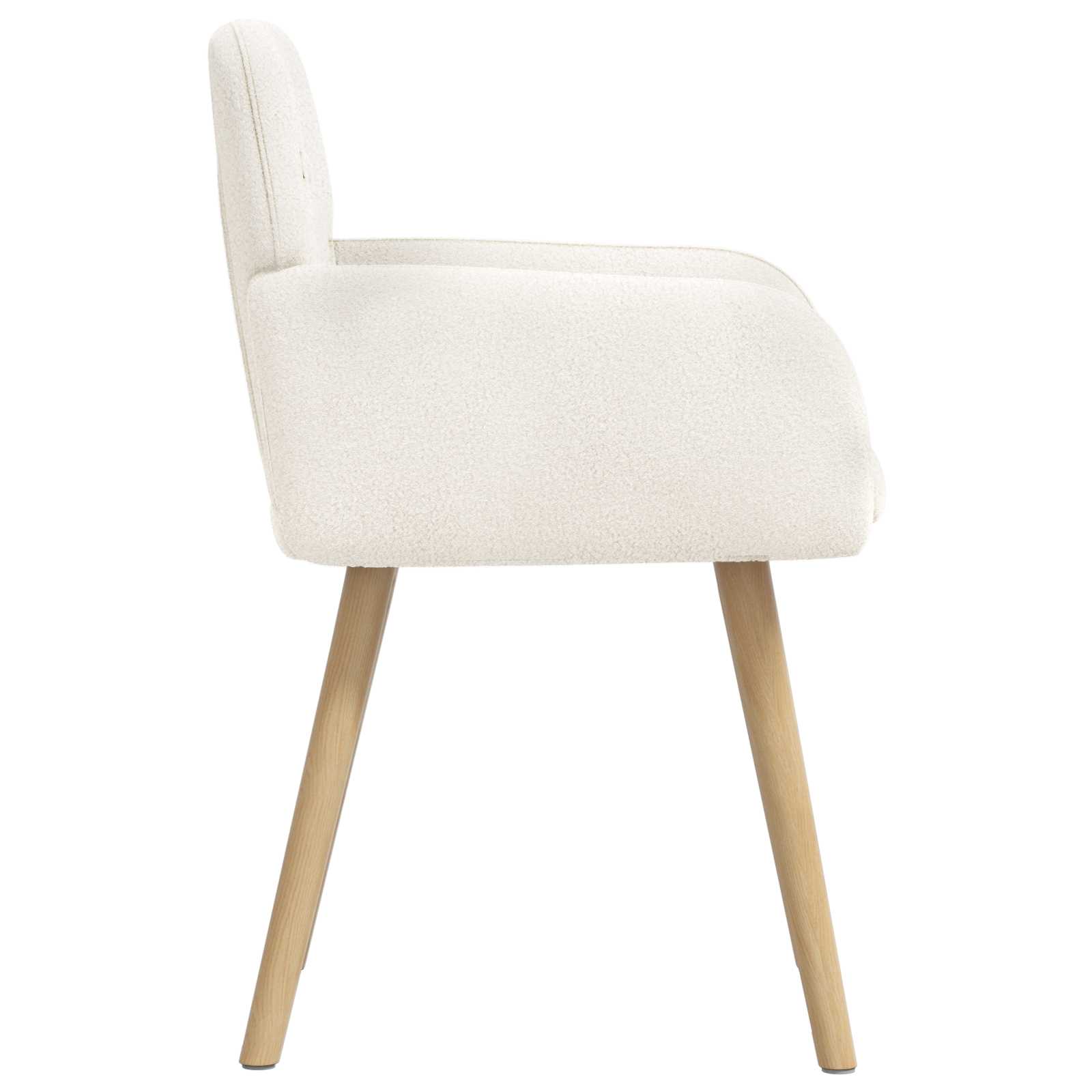 vidaXL Krzesła jadalne 2 pcs Bouclé kremowy 59 x 57 x 85 cm