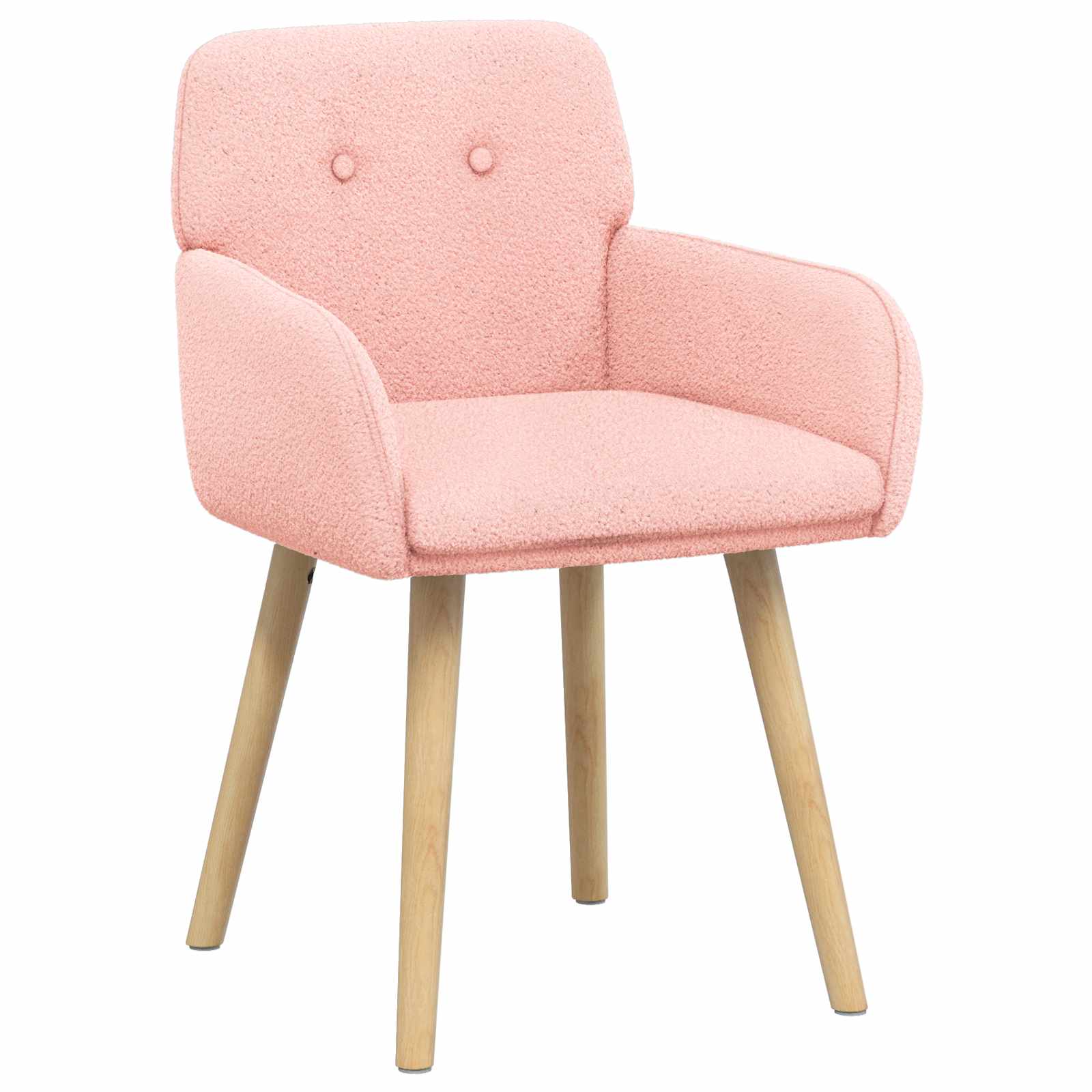 vidaXL Krzesła jadalne 2 pcs Bouclé różowy 59 x 57 x 85 cm