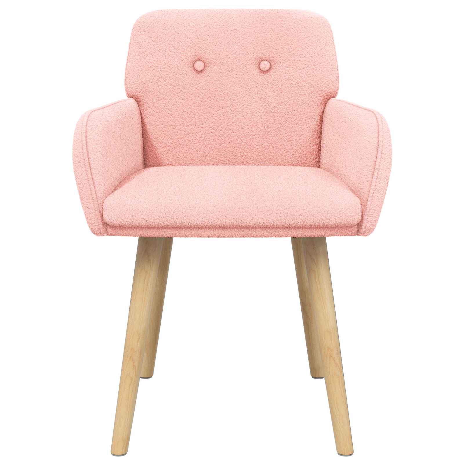 vidaXL Krzesła jadalne 2 pcs Bouclé różowy 59 x 57 x 85 cm