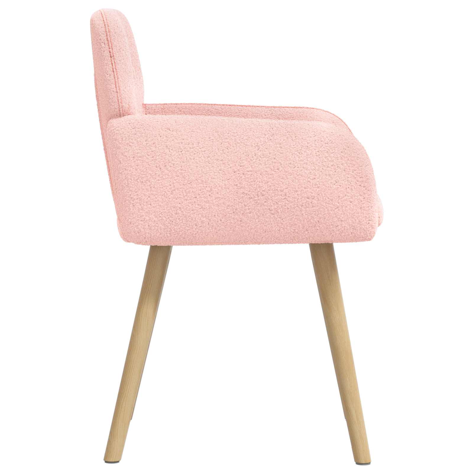 vidaXL Krzesła jadalne 2 pcs Bouclé różowy 59 x 57 x 85 cm
