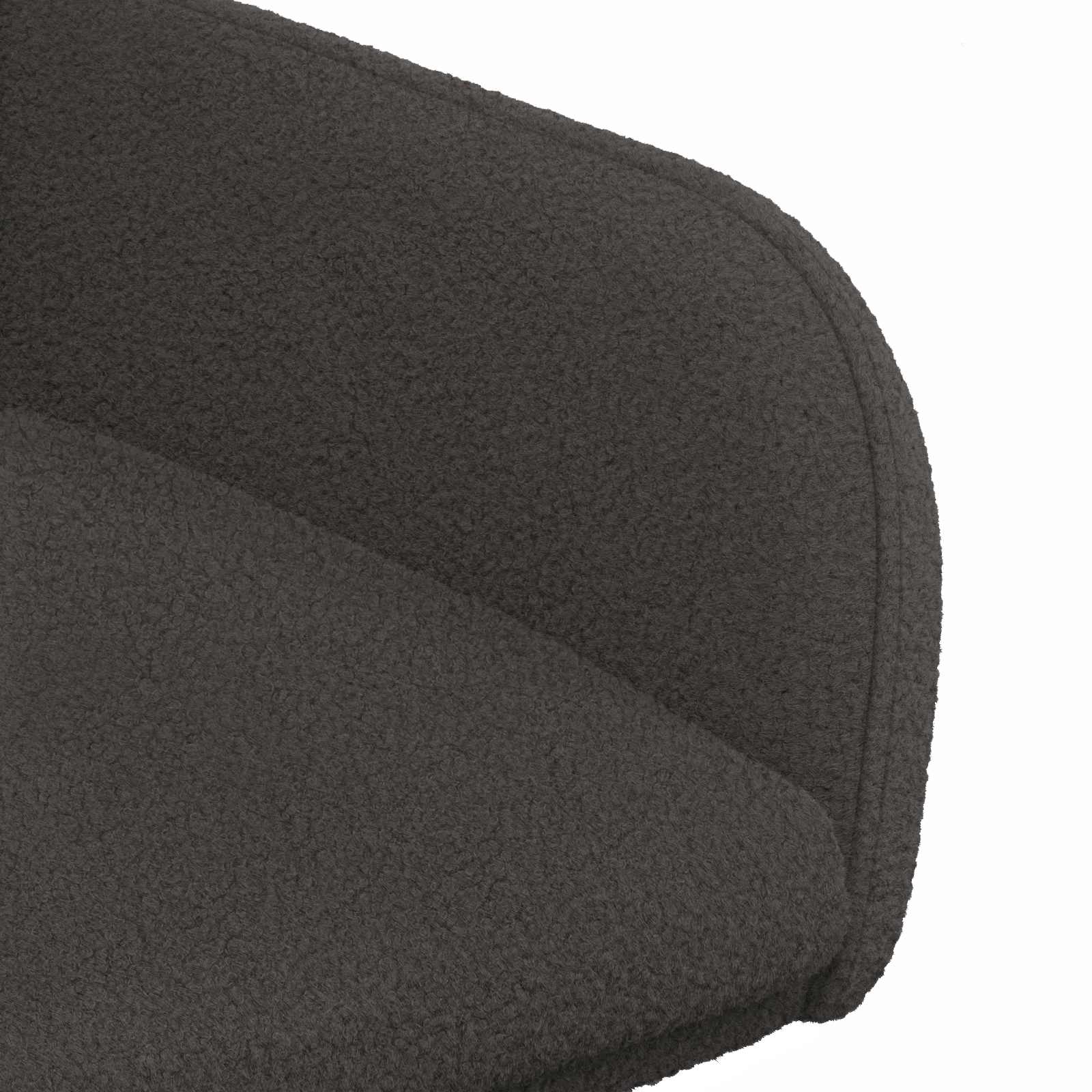 vidaXL Krzesła jadalne 2 pcs Bouclé ciemnoszary 59 x 57 x 85 cm