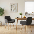 vidaXL Krzesła jadalne 2 pcs Bouclé ciemnoszary 59 x 57 x 85 cm