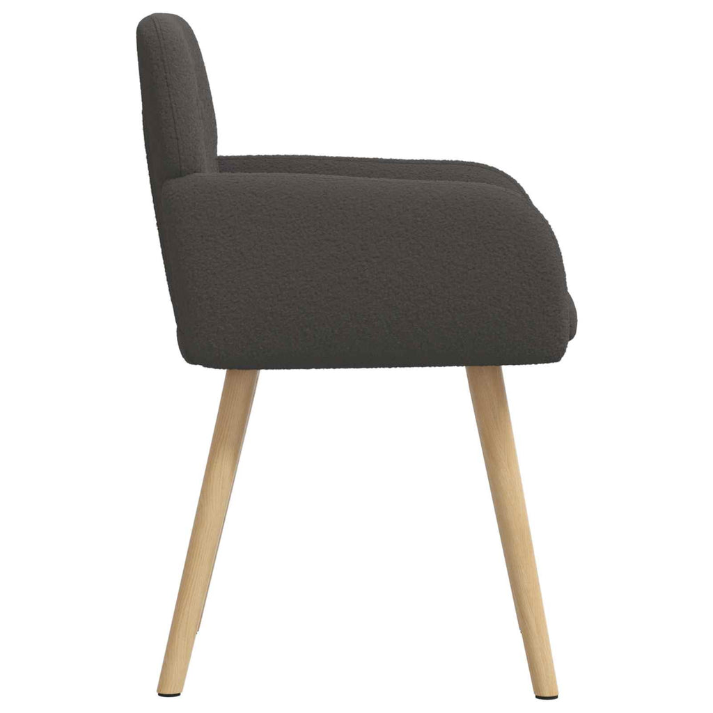 vidaXL Krzesła jadalne 2 pcs Bouclé ciemnoszary 59 x 57 x 85 cm
