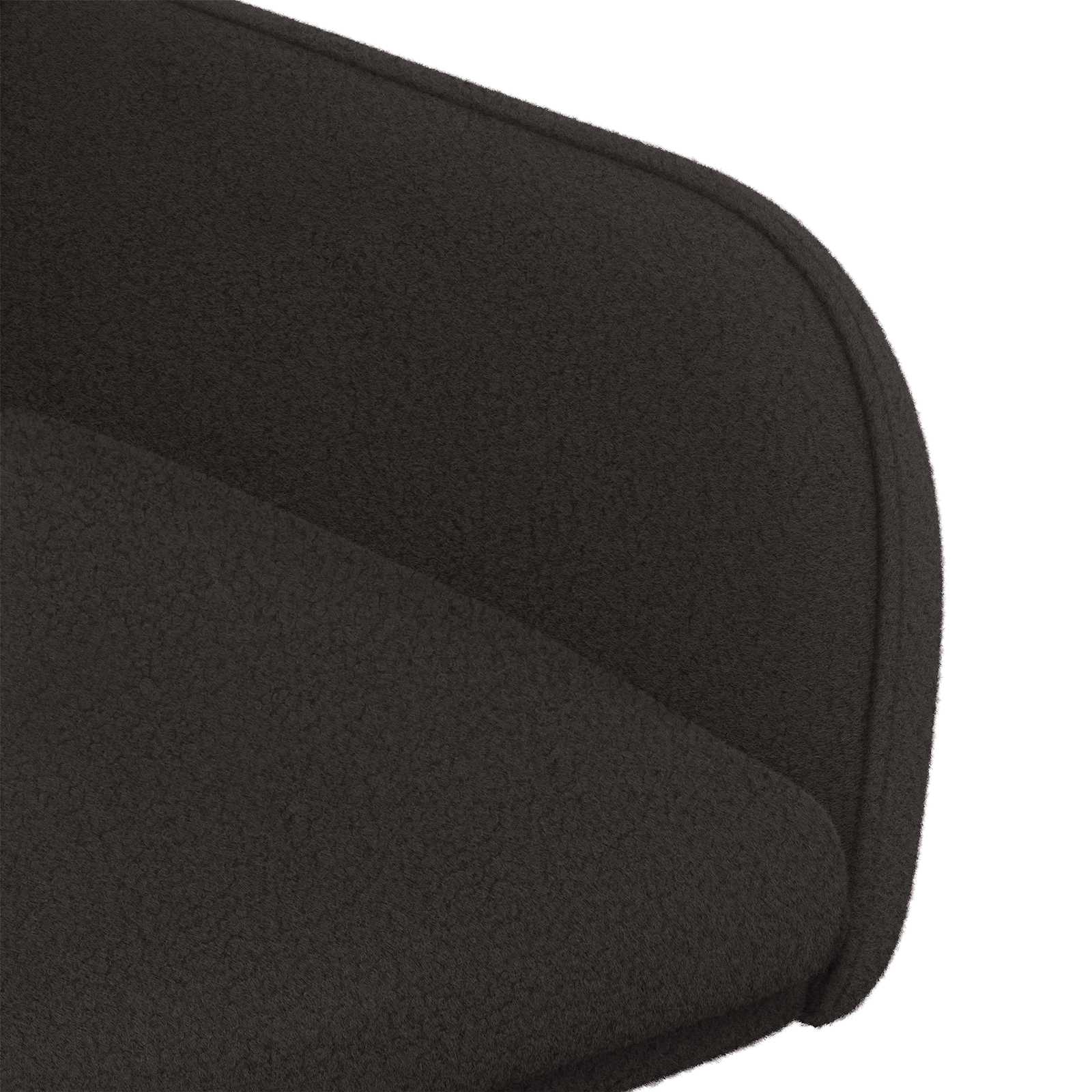 vidaXL Krzesła jadalne 2 pcs Bouclé Czarny 59 x 57 x 85 cm