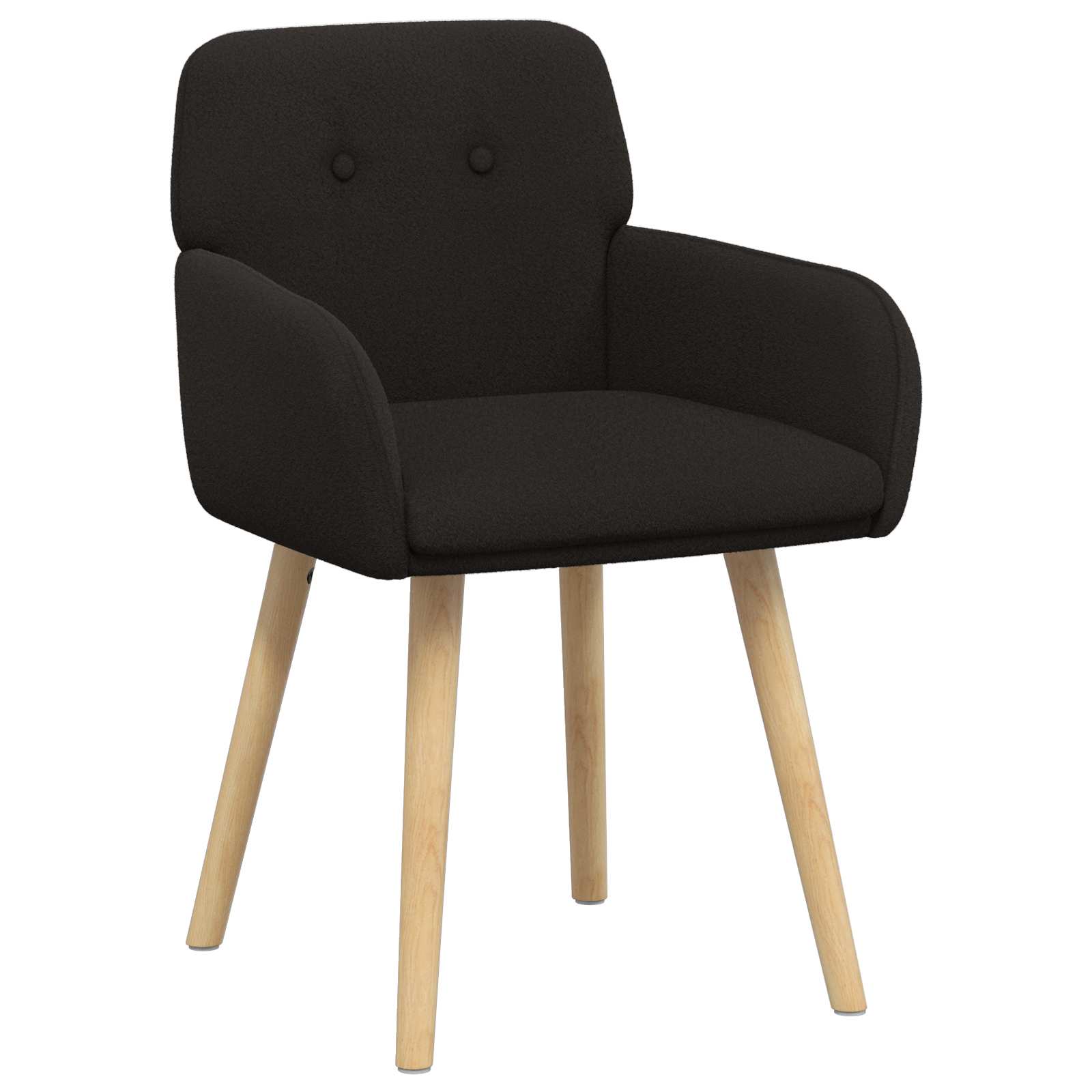 vidaXL Krzesła jadalne 2 pcs Bouclé Czarny 59 x 57 x 85 cm
