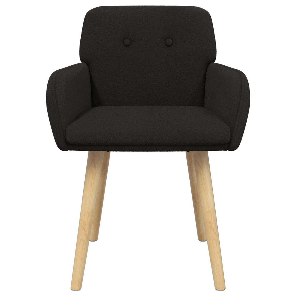 vidaXL Krzesła jadalne 2 pcs Bouclé Czarny 59 x 57 x 85 cm