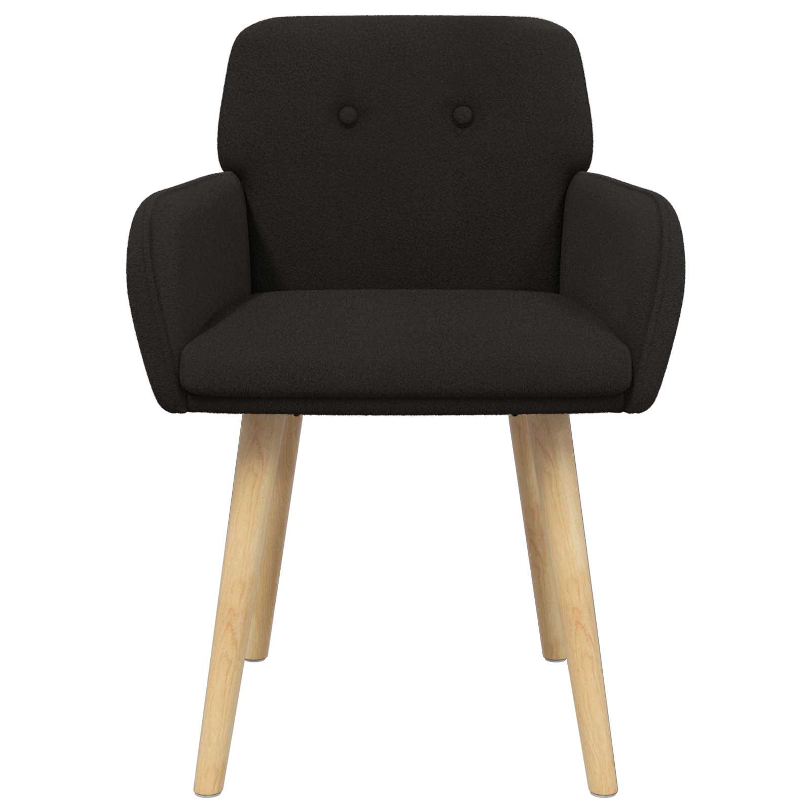 vidaXL Krzesła jadalne 2 pcs Bouclé Czarny 59 x 57 x 85 cm