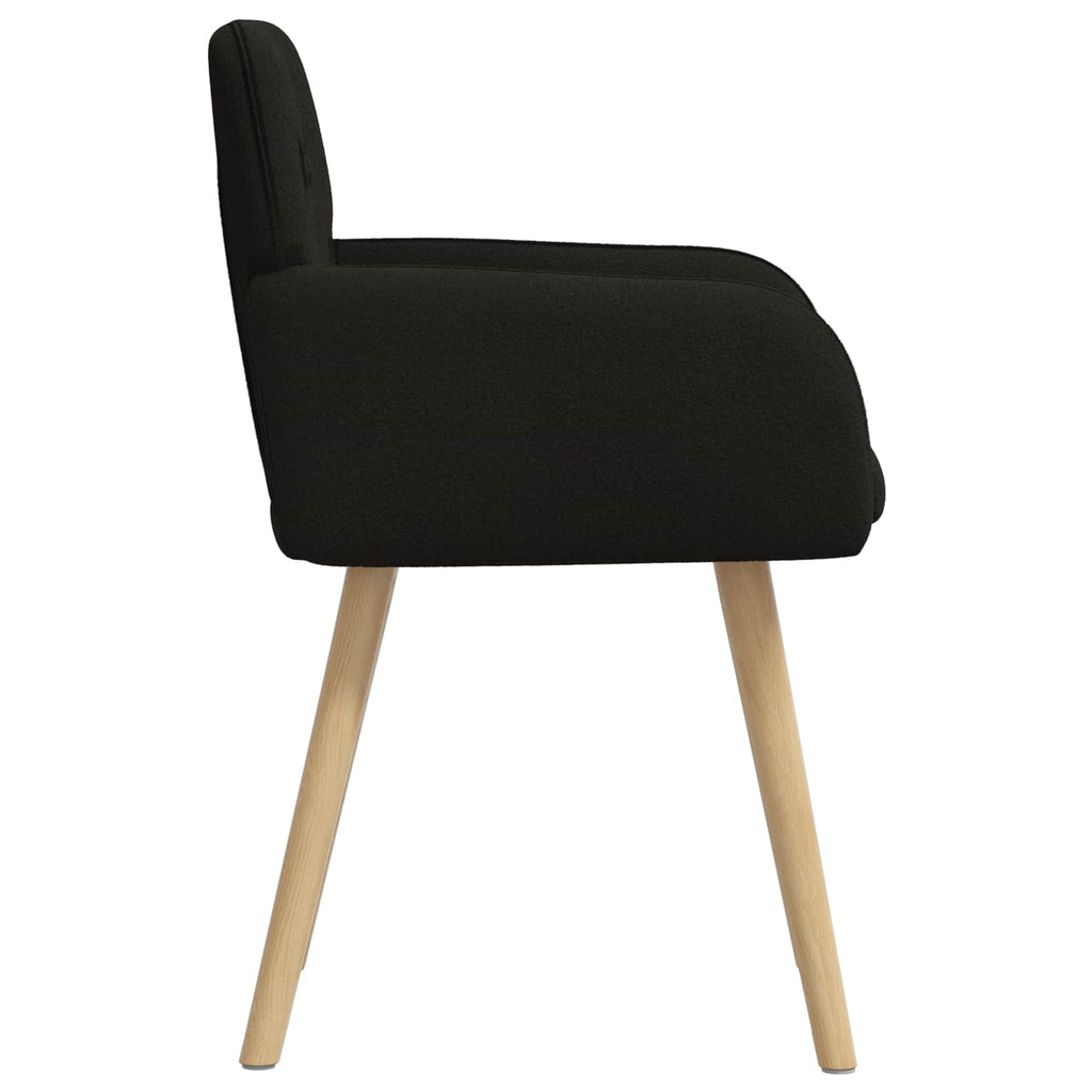 vidaXL Krzesła jadalne 2 pcs Bouclé Czarny 59 x 57 x 85 cm