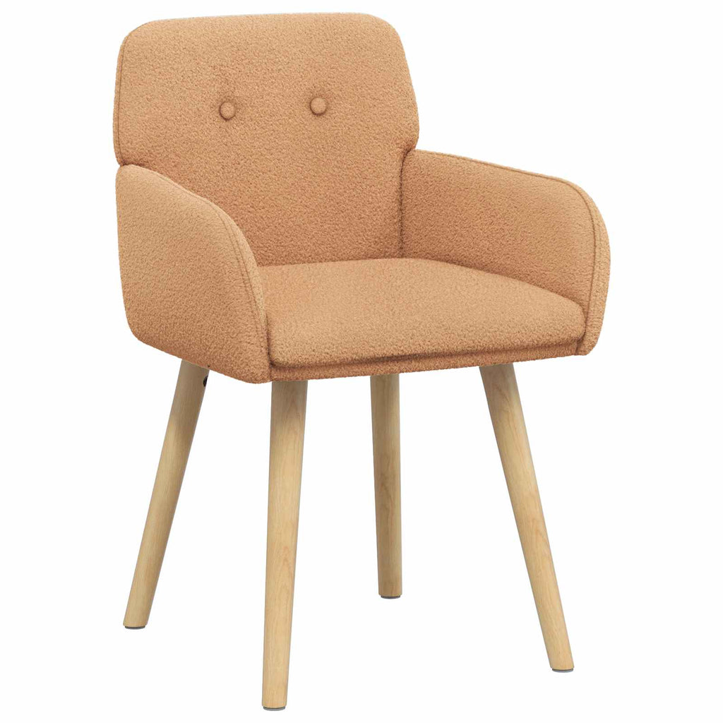 vidaXL Krzesła jadalne 2 pcs Bouclé Beżowy 59 x 57 x 85 cm