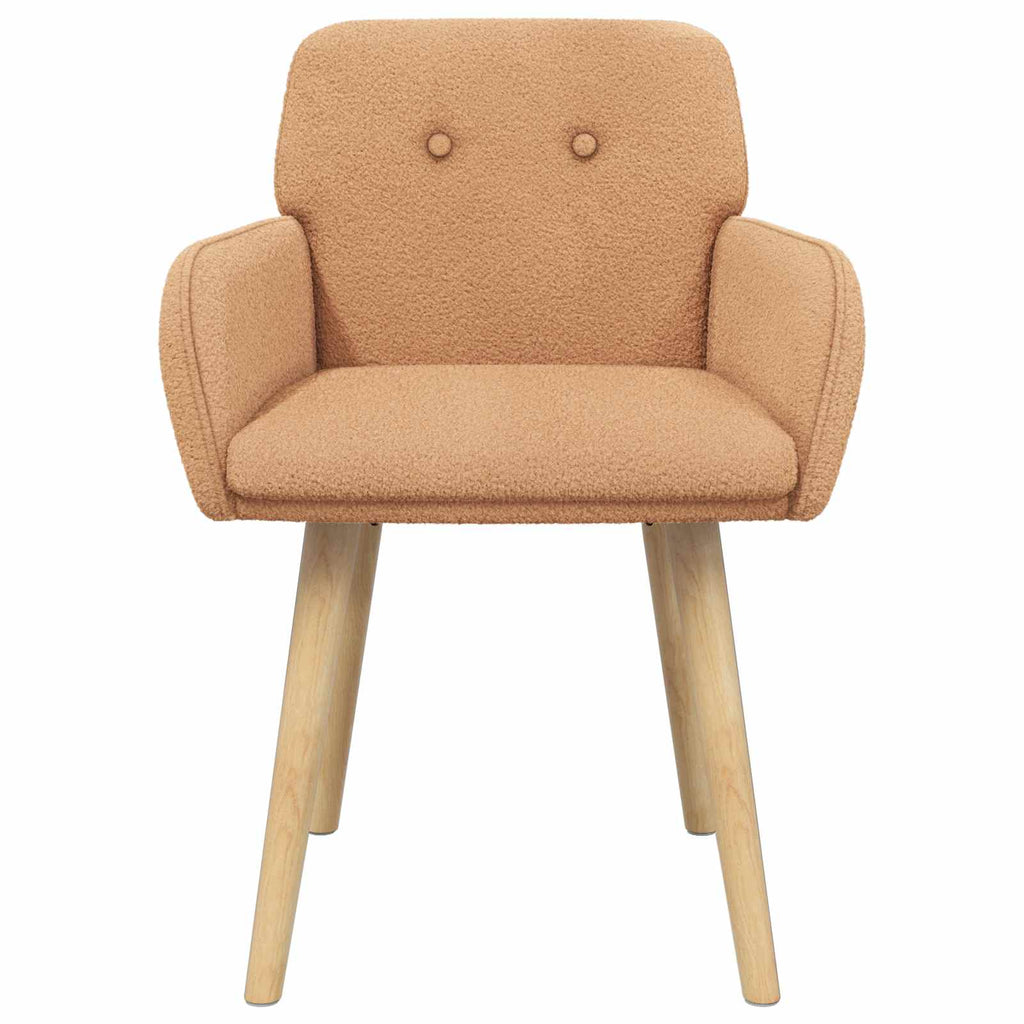 vidaXL Krzesła jadalne 2 pcs Bouclé Beżowy 59 x 57 x 85 cm