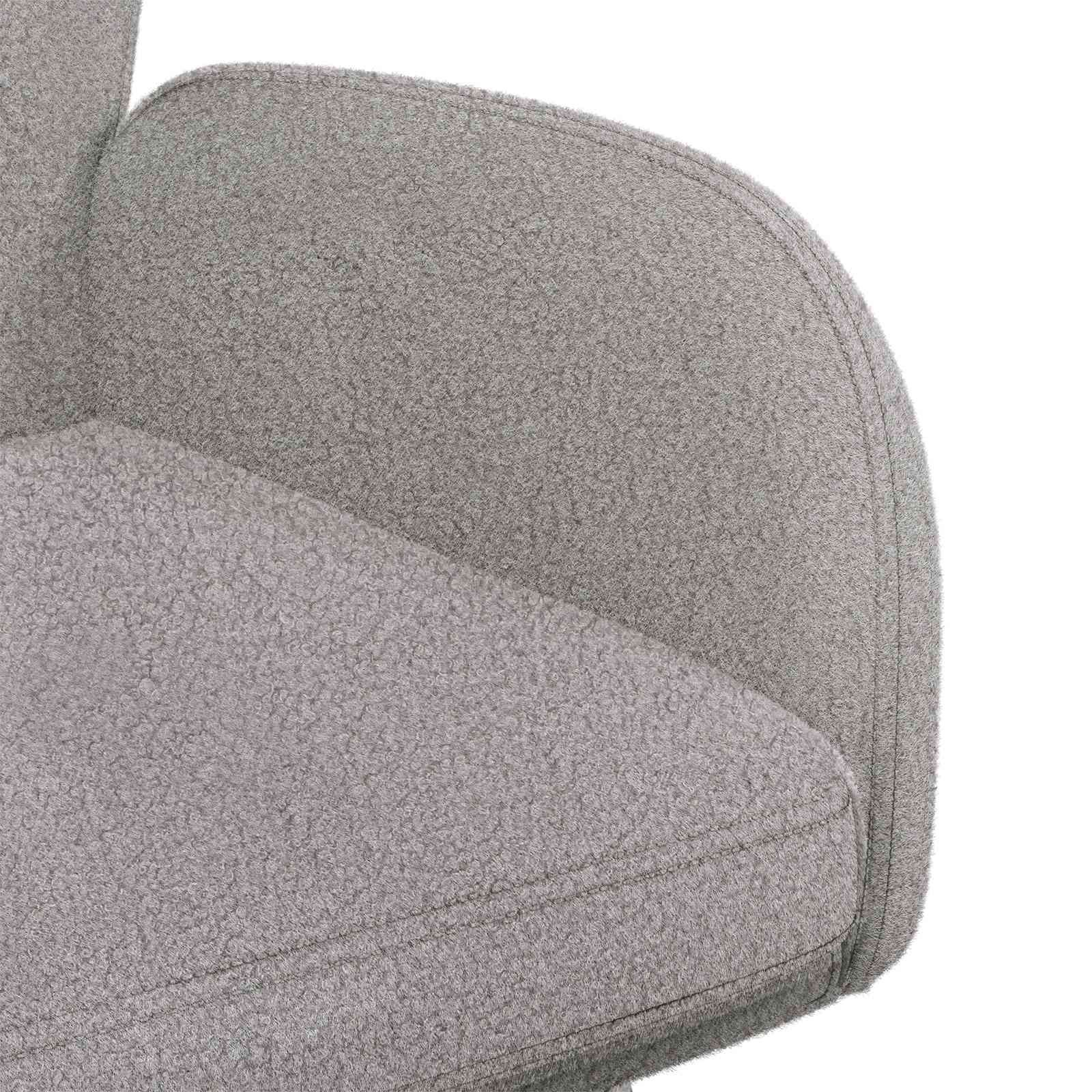 vidaXL Obrotowe krzesła jadalniane 2 pcs Bouclé jasnoszary