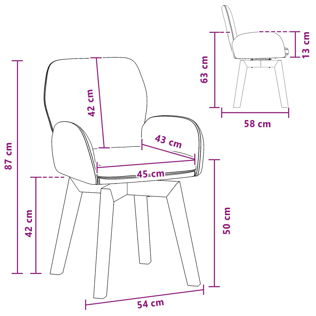 vidaXL Obrotowe krzesła jadalniane 2 pcs Bouclé jasnoszary