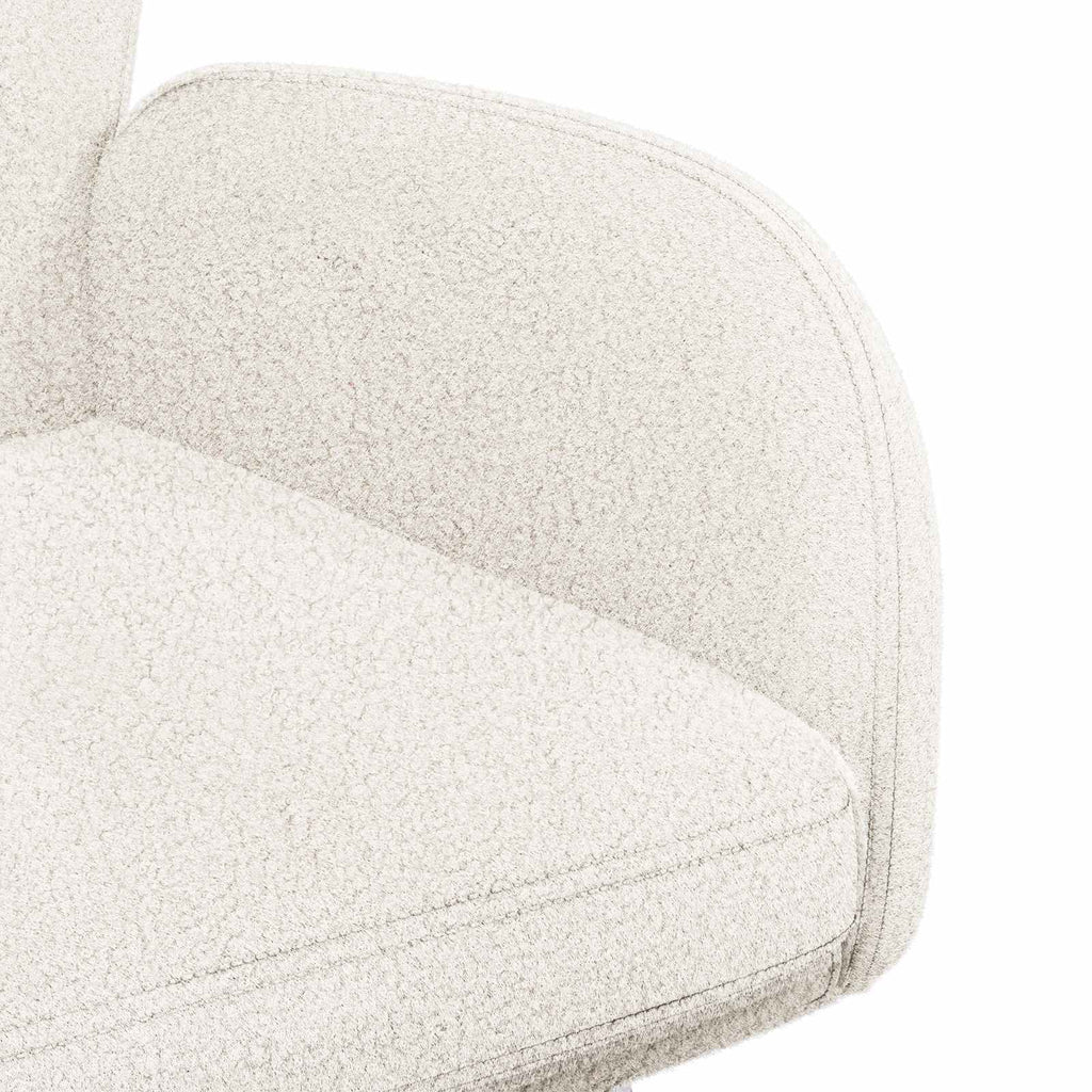 vidaXL Obrotowe krzesła jadalniane 2 pcs Bouclé kremowy