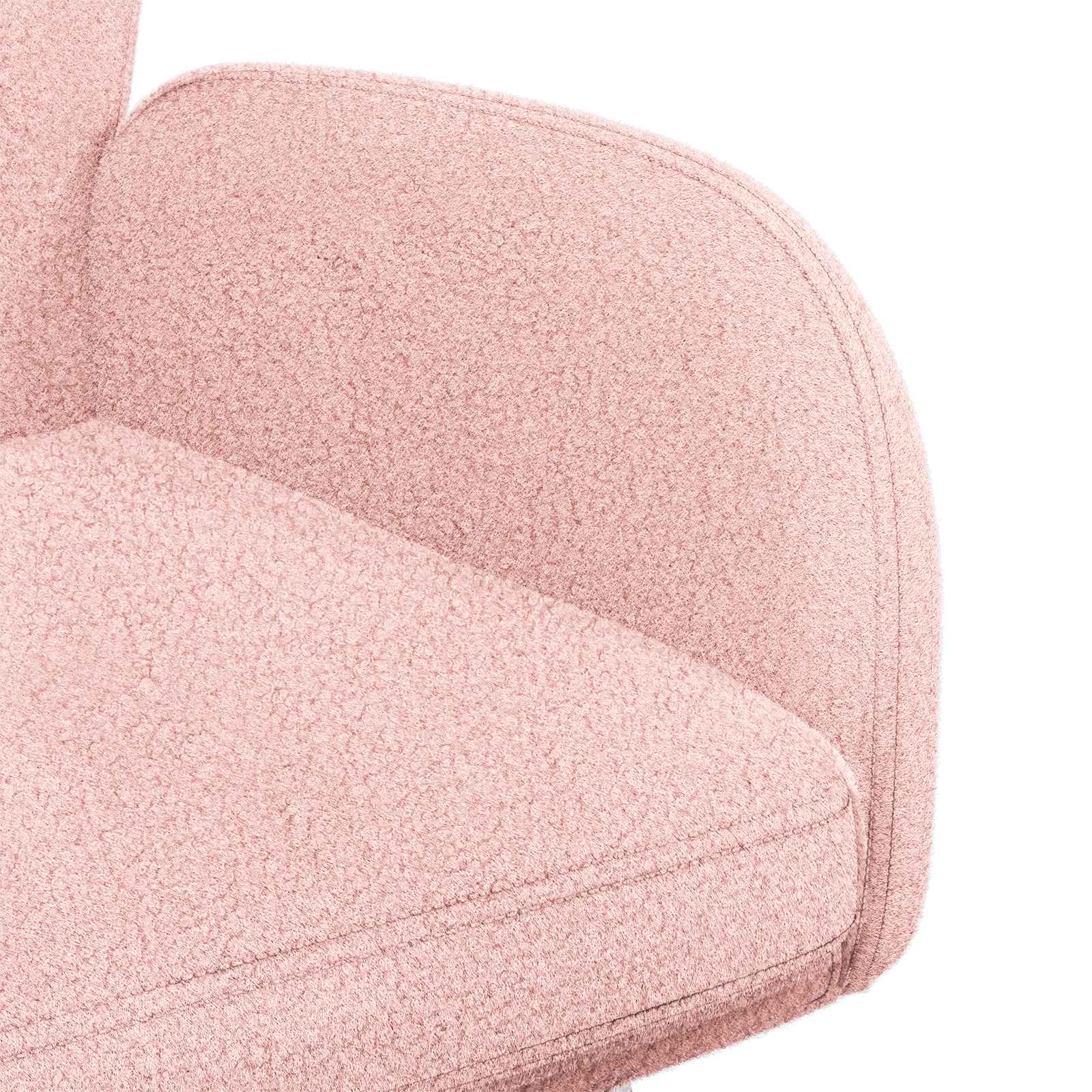 vidaXL Obrotowe krzesła jadalniane 2 pcs Bouclé różowy 54 x 58 x 87 cm