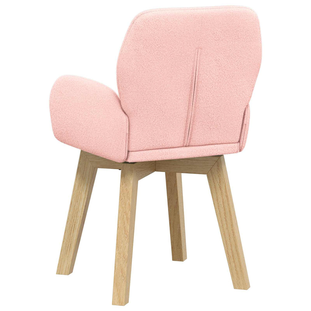 vidaXL Obrotowe krzesła jadalniane 2 pcs Bouclé różowy 54 x 58 x 87 cm