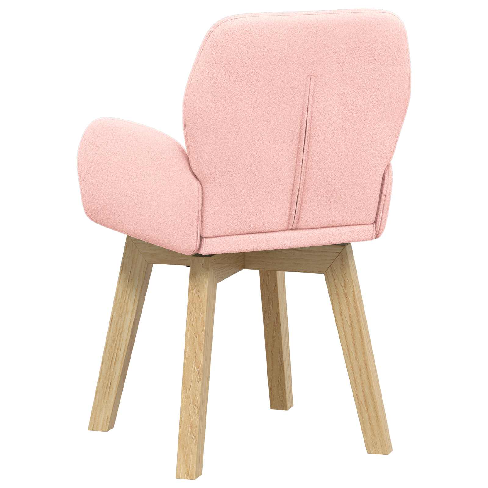 vidaXL Obrotowe krzesła jadalniane 2 pcs Bouclé różowy 54 x 58 x 87 cm