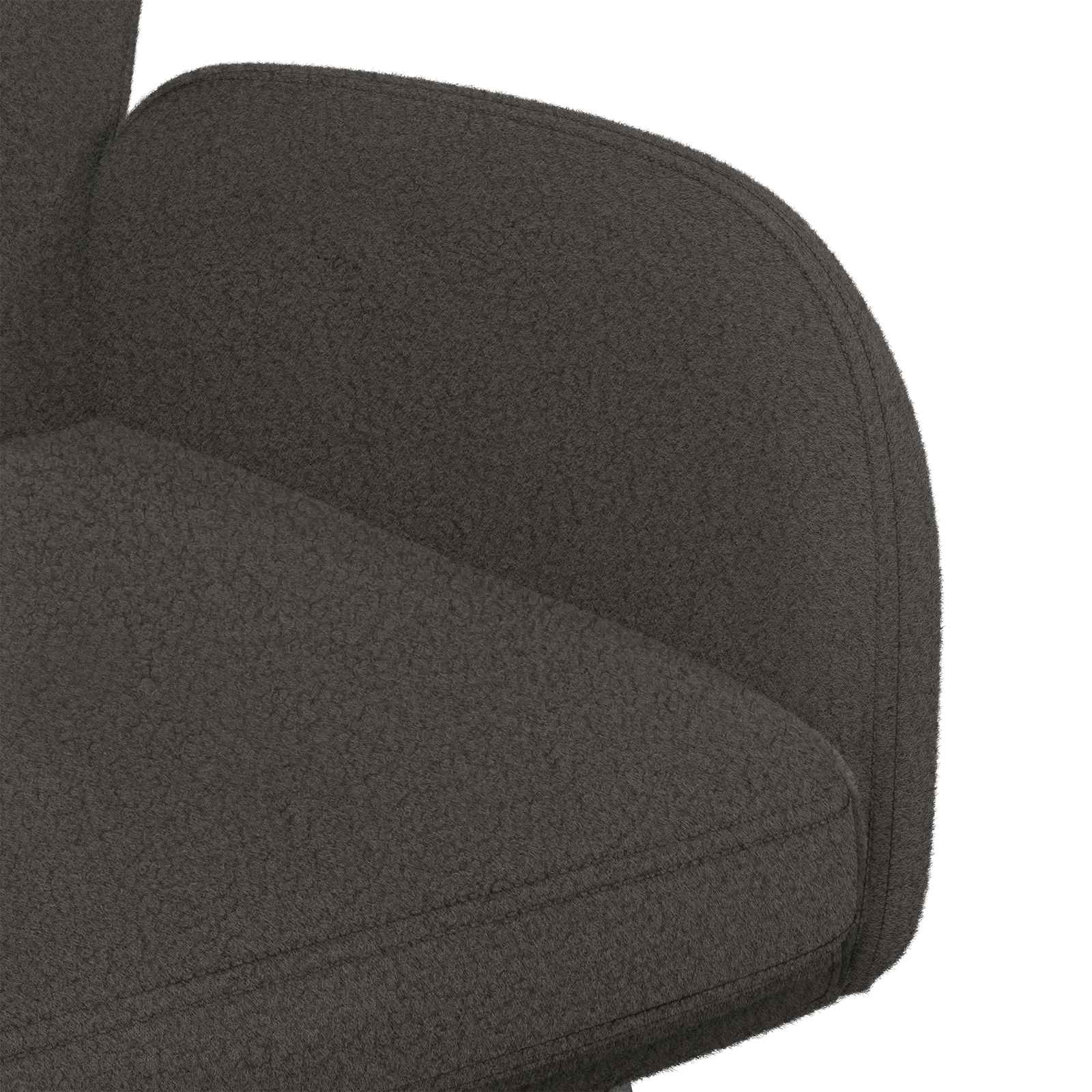 vidaXL Obrotowe krzesła jadalniane 2 pcs Bouclé ciemnoszary
