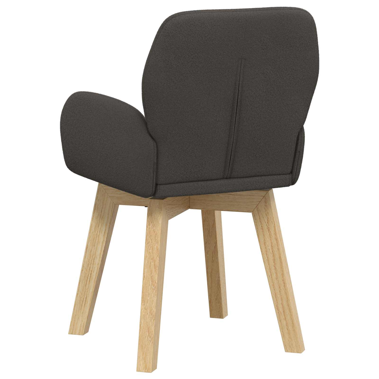 vidaXL Obrotowe krzesła jadalniane 2 pcs Bouclé ciemnoszary