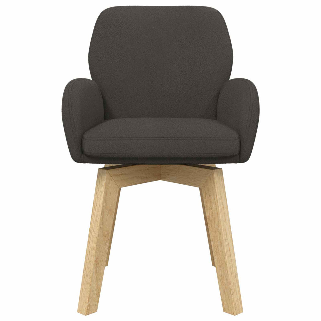 vidaXL Obrotowe krzesła jadalniane 2 pcs Bouclé ciemnoszary