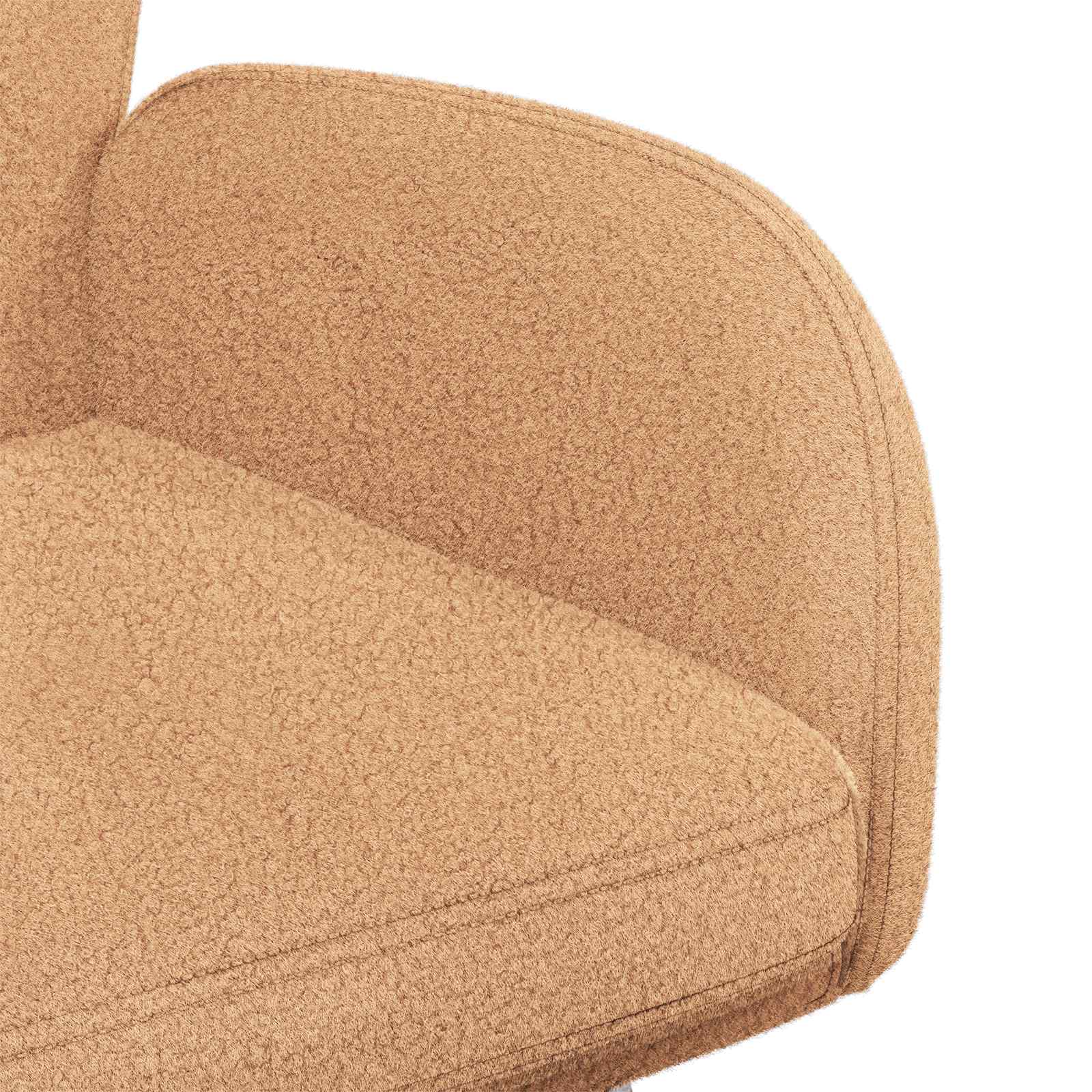 vidaXL Obrotowe krzesła jadalniane 2 pcs Bouclé Beżowy 54 x 58 x 87 cm