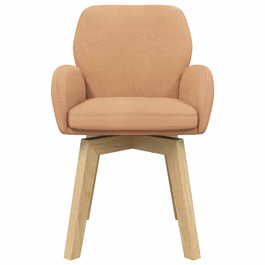 vidaXL Obrotowe krzesła jadalniane 2 pcs Bouclé Beżowy 54 x 58 x 87 cm