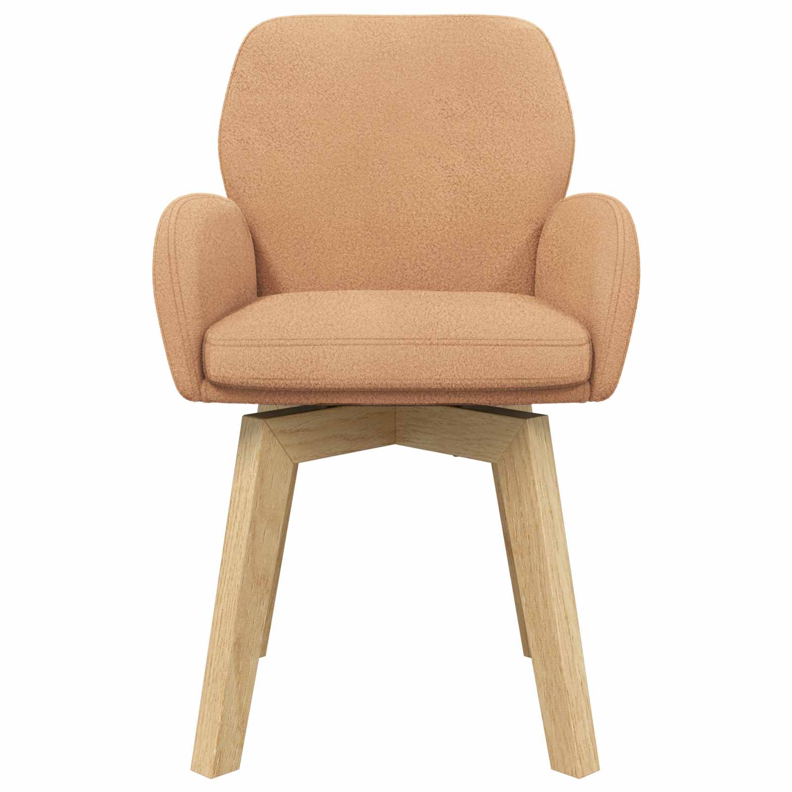 vidaXL Obrotowe krzesła jadalniane 2 pcs Bouclé Beżowy 54 x 58 x 87 cm